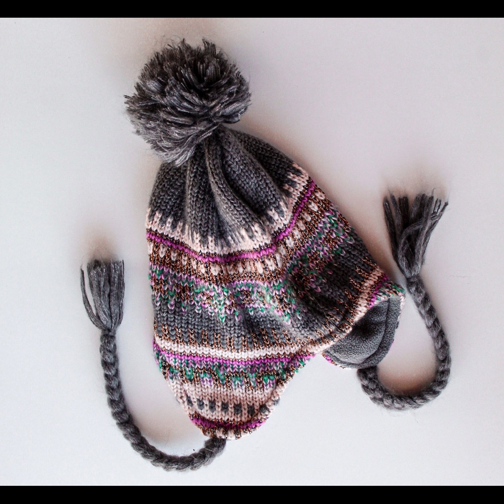 Winter Pom Beanie with Earflaps